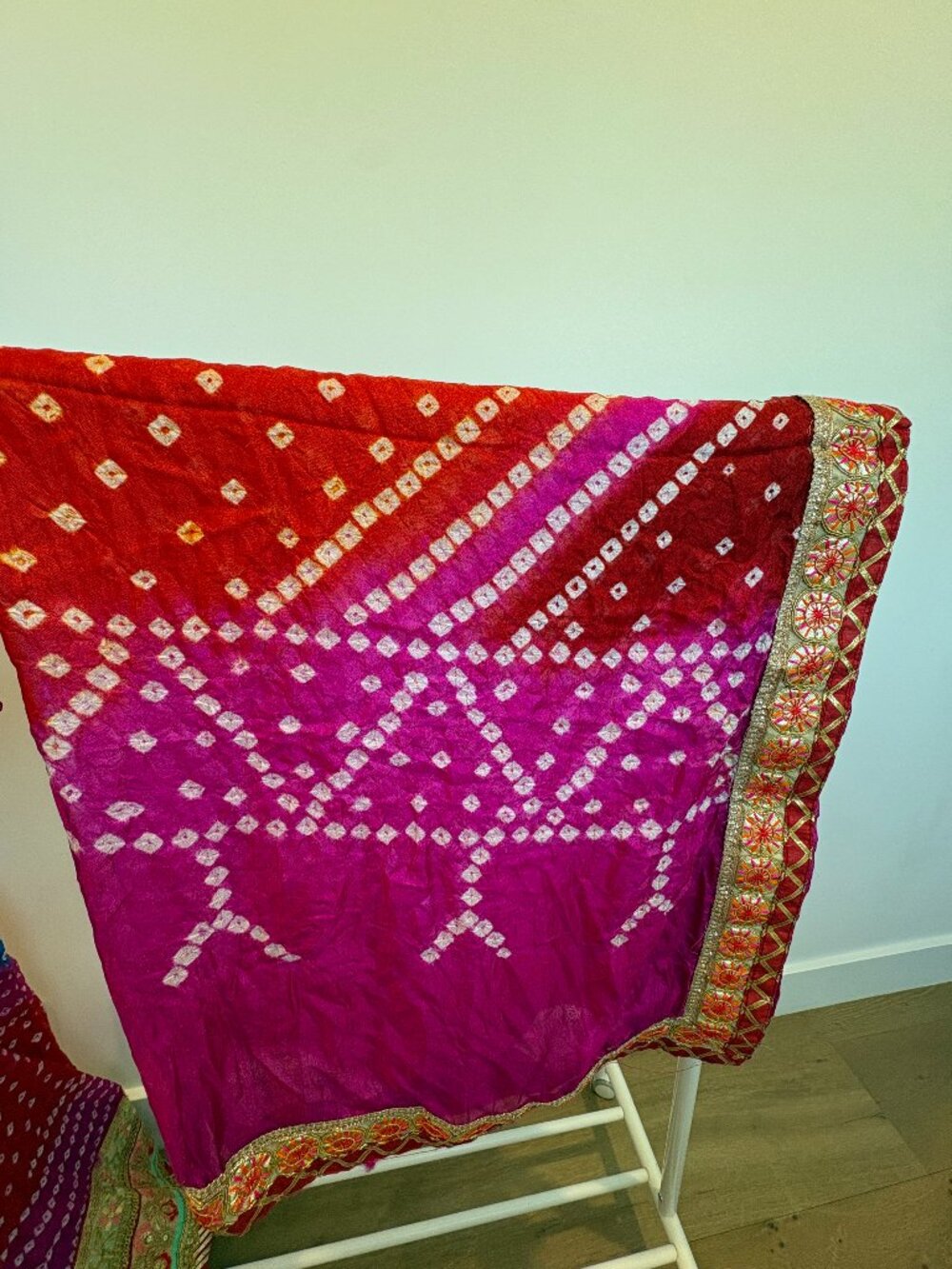 **New Bandhani Lehenga Choli/Chaniya-choli/ Silk, Embroidery & Gotta Patti Work